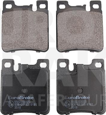 Eurobrake 5502223323 - Комплект спирачно феродо, дискови спирачки vvparts.bg