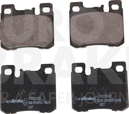 Eurobrake 5502223322 - Комплект спирачно феродо, дискови спирачки vvparts.bg