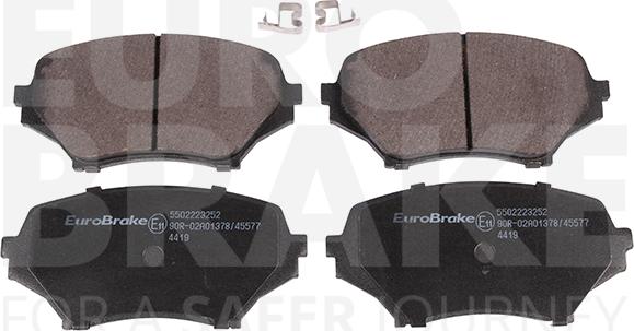 Eurobrake 5502223252 - Комплект спирачно феродо, дискови спирачки vvparts.bg