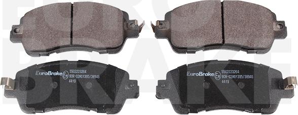 Eurobrake 5502223264 - Комплект спирачно феродо, дискови спирачки vvparts.bg