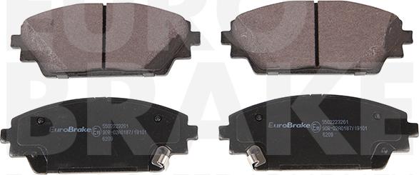 Eurobrake 5502223261 - Комплект спирачно феродо, дискови спирачки vvparts.bg