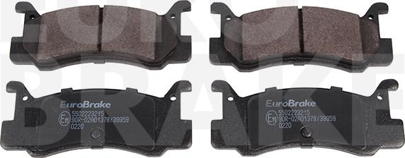 Eurobrake 5502223215 - Комплект спирачно феродо, дискови спирачки vvparts.bg