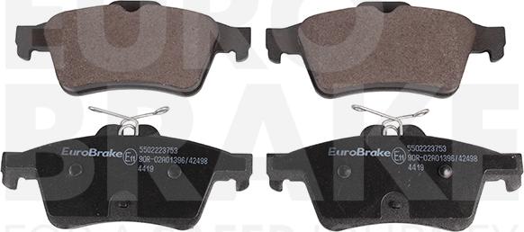 Eurobrake 5502223753 - Комплект спирачно феродо, дискови спирачки vvparts.bg