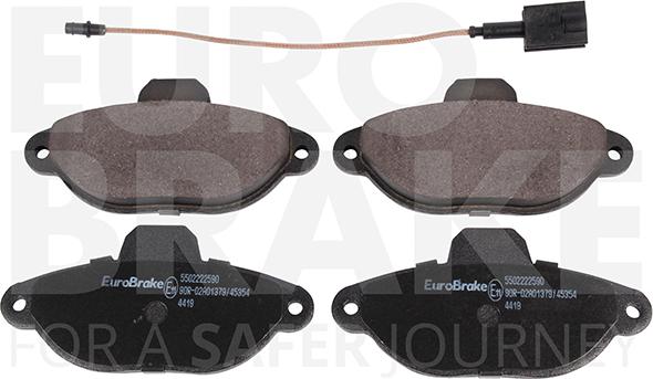 Eurobrake 5502222590 - Комплект спирачно феродо, дискови спирачки vvparts.bg