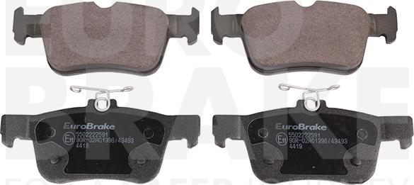 Eurobrake 5502222591 - Комплект спирачно феродо, дискови спирачки vvparts.bg