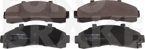 Eurobrake 5502222546 - Комплект спирачно феродо, дискови спирачки vvparts.bg