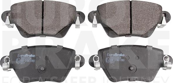 Eurobrake 5502222554 - Комплект спирачно феродо, дискови спирачки vvparts.bg