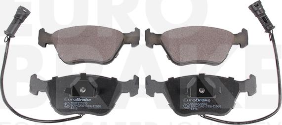 Eurobrake 5502222552 - Комплект спирачно феродо, дискови спирачки vvparts.bg