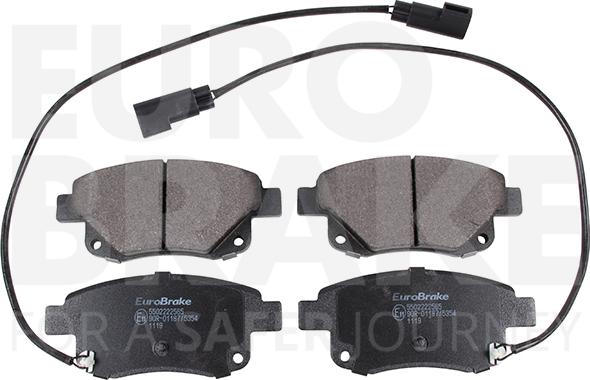 Eurobrake 5502222565 - Комплект спирачно феродо, дискови спирачки vvparts.bg