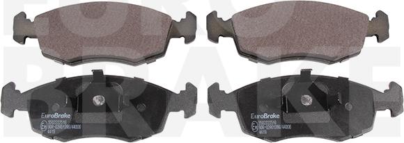 Eurobrake 5502222516 - Комплект спирачно феродо, дискови спирачки vvparts.bg