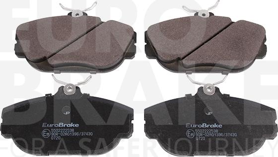 Eurobrake 5502222538 - Комплект спирачно феродо, дискови спирачки vvparts.bg