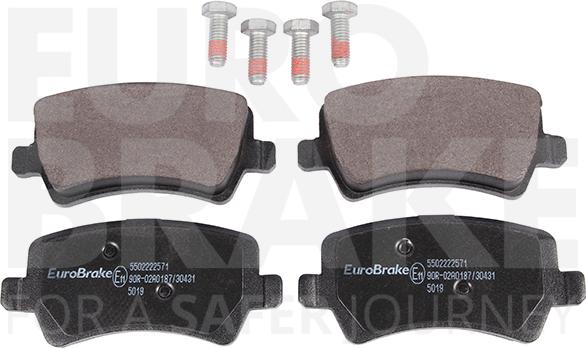 Eurobrake 5502222571 - Комплект спирачно феродо, дискови спирачки vvparts.bg