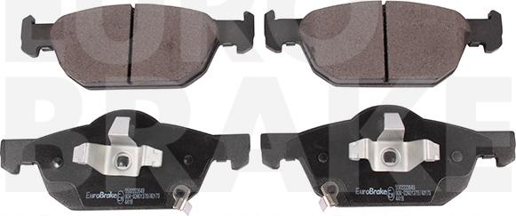 Eurobrake 5502222649 - Комплект спирачно феродо, дискови спирачки vvparts.bg