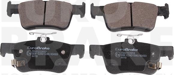 Eurobrake 5502222653 - Комплект спирачно феродо, дискови спирачки vvparts.bg