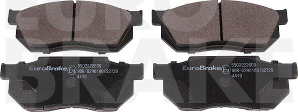 Eurobrake 5502222609 - Комплект спирачно феродо, дискови спирачки vvparts.bg