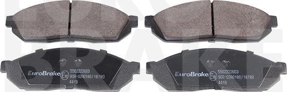 Eurobrake 5502222603 - Комплект спирачно феродо, дискови спирачки vvparts.bg