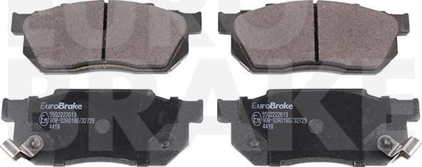 Eurobrake 5502222613 - Комплект спирачно феродо, дискови спирачки vvparts.bg