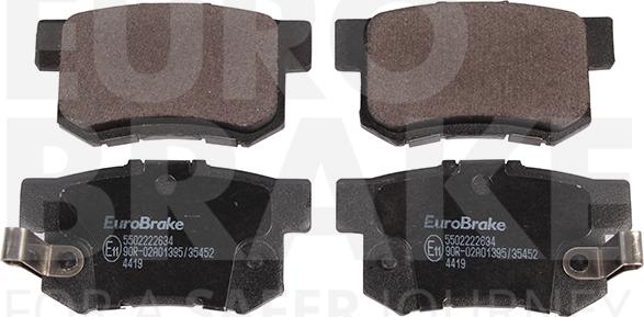 Eurobrake 5502222634 - Комплект спирачно феродо, дискови спирачки vvparts.bg