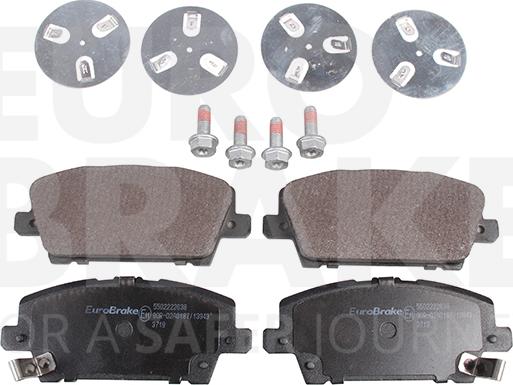 Eurobrake 5502222638 - Комплект спирачно феродо, дискови спирачки vvparts.bg