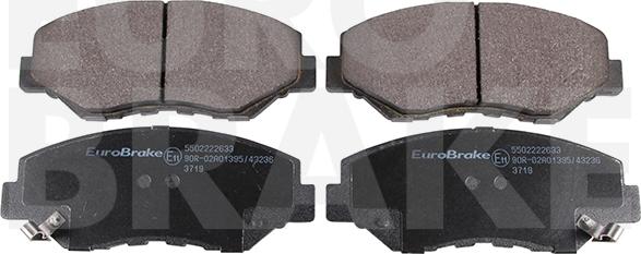 Eurobrake 5502222633 - Комплект спирачно феродо, дискови спирачки vvparts.bg
