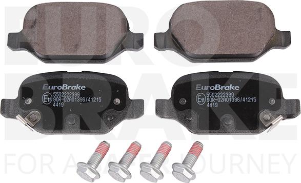 Eurobrake 5502222399 - Комплект спирачно феродо, дискови спирачки vvparts.bg