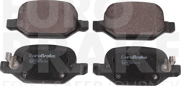 Eurobrake 5502222398 - Комплект спирачно феродо, дискови спирачки vvparts.bg