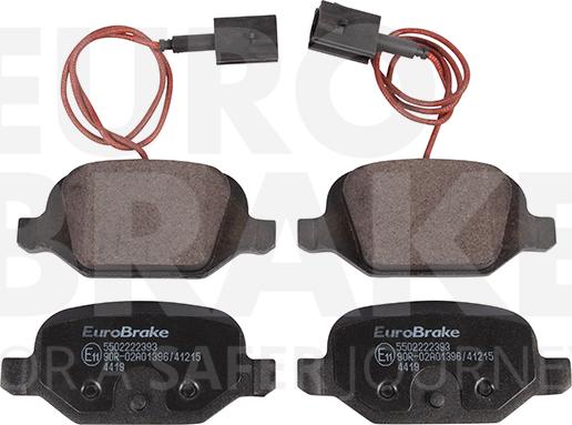 Eurobrake 5502222393 - Комплект спирачно феродо, дискови спирачки vvparts.bg