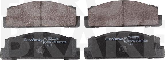 Eurobrake 5502222306 - Комплект спирачно феродо, дискови спирачки vvparts.bg