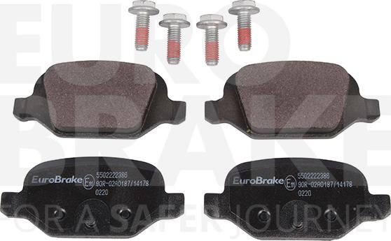 Eurobrake 5502222386 - Комплект спирачно феродо, дискови спирачки vvparts.bg