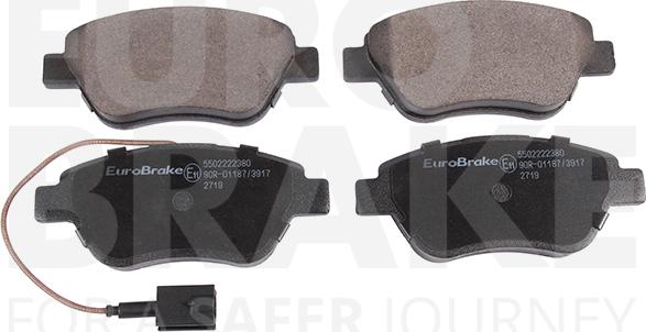 Eurobrake 5502222380 - Комплект спирачно феродо, дискови спирачки vvparts.bg