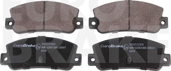 Eurobrake 5502222329 - Комплект спирачно феродо, дискови спирачки vvparts.bg