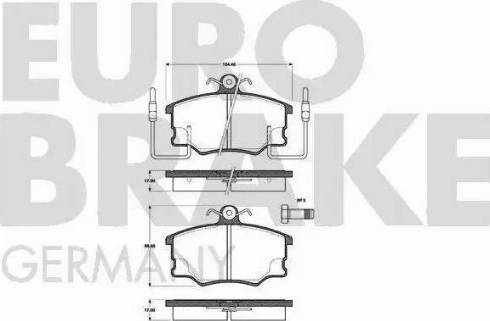 Eurobrake 5502222327 - Комплект спирачно феродо, дискови спирачки vvparts.bg