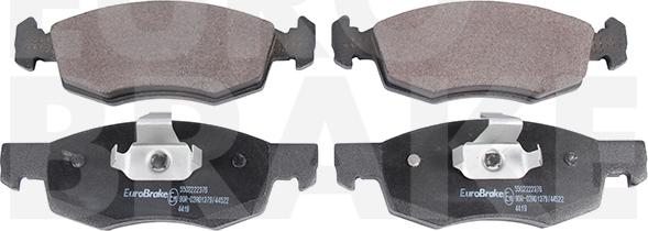 Eurobrake 5502222376 - Комплект спирачно феродо, дискови спирачки vvparts.bg