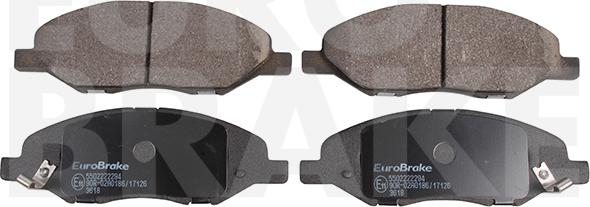 Eurobrake 5502222294 - Комплект спирачно феродо, дискови спирачки vvparts.bg