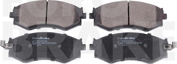 Eurobrake 5502222240 - Комплект спирачно феродо, дискови спирачки vvparts.bg