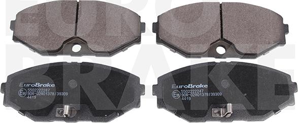 Eurobrake 5502222247 - Комплект спирачно феродо, дискови спирачки vvparts.bg