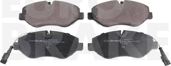Eurobrake 5502222268 - Комплект спирачно феродо, дискови спирачки vvparts.bg
