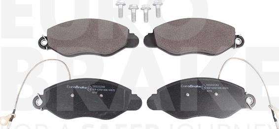 Eurobrake 5502222263 - Комплект спирачно феродо, дискови спирачки vvparts.bg