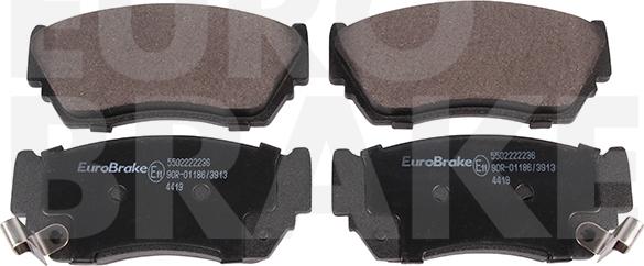 Eurobrake 5502222236 - Комплект спирачно феродо, дискови спирачки vvparts.bg