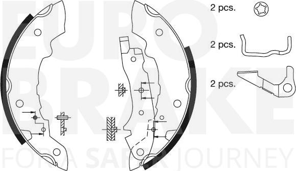 Eurobrake 58492799312 - Комплект спирачна челюст vvparts.bg