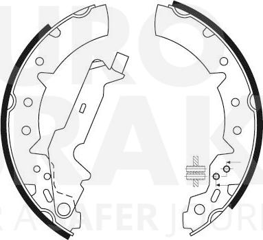 Eurobrake 58492745654 - Комплект спирачна челюст vvparts.bg