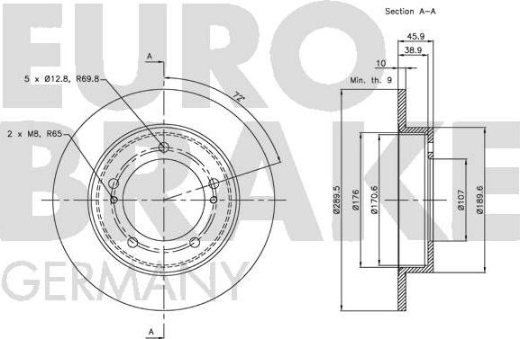 Eurobrake 5815205201 - Спирачен диск vvparts.bg