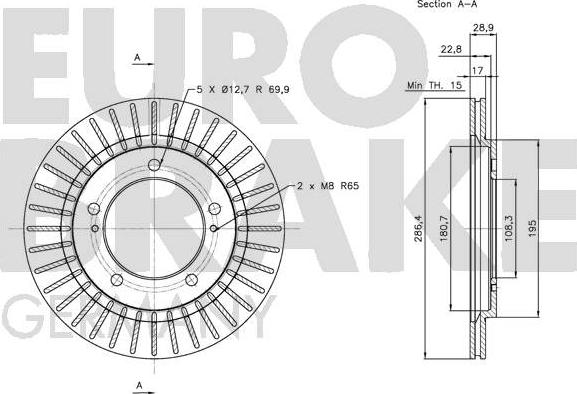 Eurobrake 5815205212 - Спирачен диск vvparts.bg