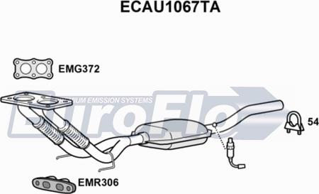 EuroFlo ECAU1067TA - Катализатор vvparts.bg