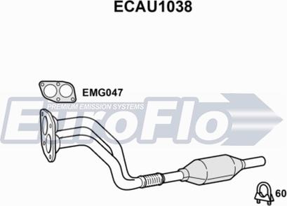 EuroFlo ECAU1038 - Катализатор vvparts.bg