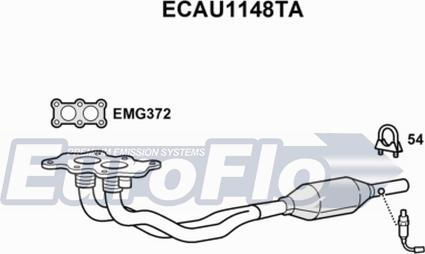 EuroFlo ECAU1148TA - Катализатор vvparts.bg