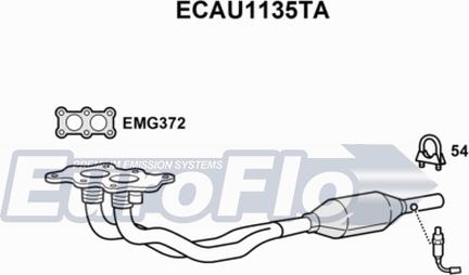 EuroFlo ECAU1135TA - Катализатор vvparts.bg