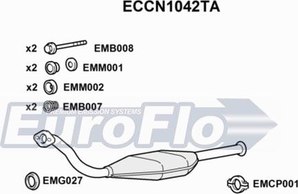 EuroFlo ECCN1042TA - Катализатор vvparts.bg