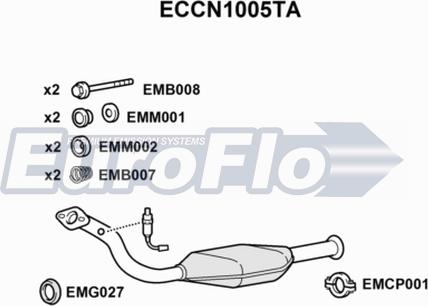 EuroFlo ECCN1005TA - Катализатор vvparts.bg