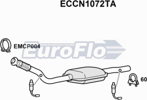 EuroFlo ECCN1072TA - Катализатор vvparts.bg